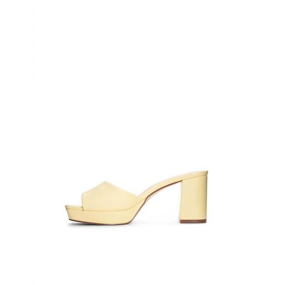 NEW CHINESE LAUNDRY tai platform slide in light yellow - Picture 4 of 4